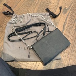 All saints cross body / wallet on chain black